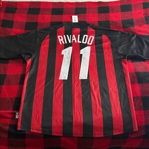 VERY RARE AC Milan #11 Rivaldo 2002-03 Adidas Home Serie A Jersey